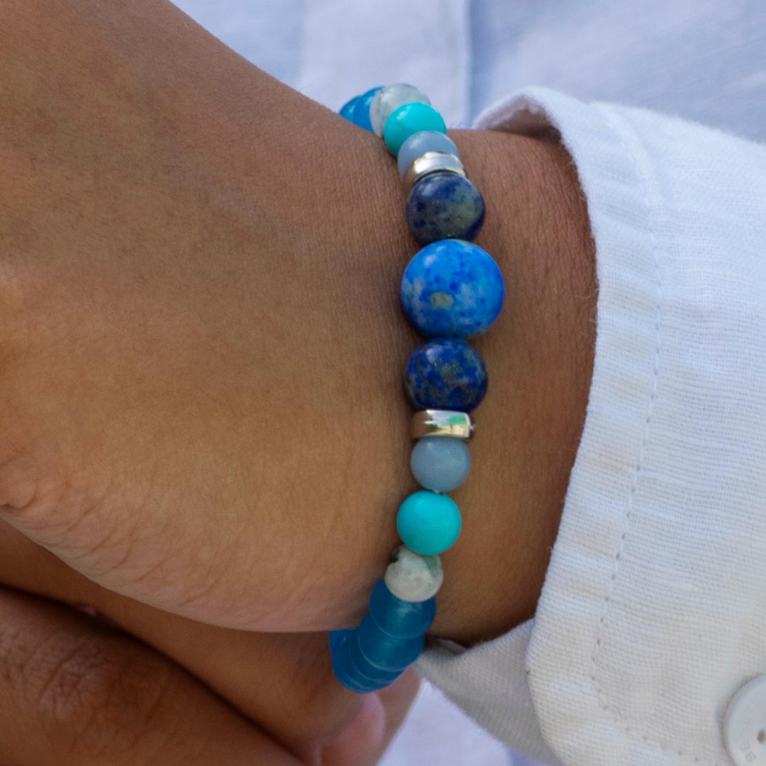 Chakra bracelets, Genuine Crystal Bracelets, Throat chakra, healing –  ByKsenia