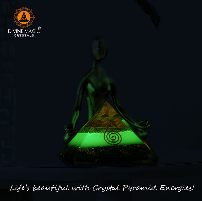 Meditation pyramid, glow pyramid, Negative Energy Cleansing