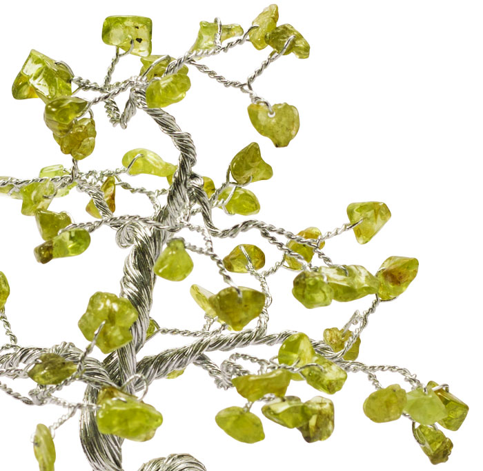 Peridot Crystal Money Tree, money tree, spiritual room décor