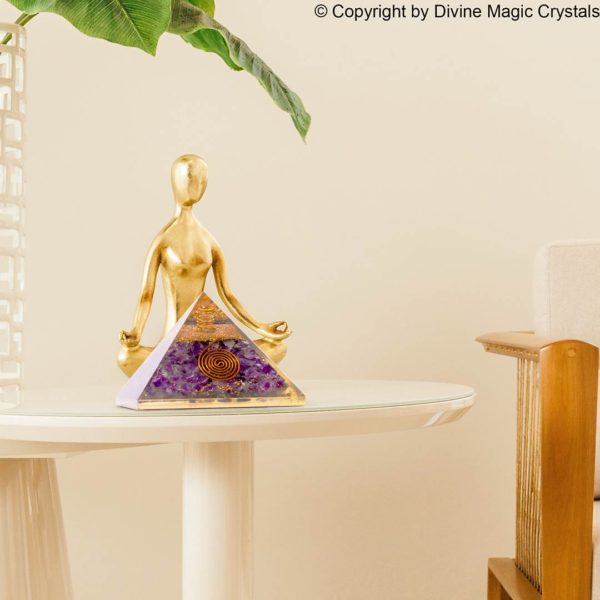 Divine Magic Meditation Crystal Pyramid for meditaiton