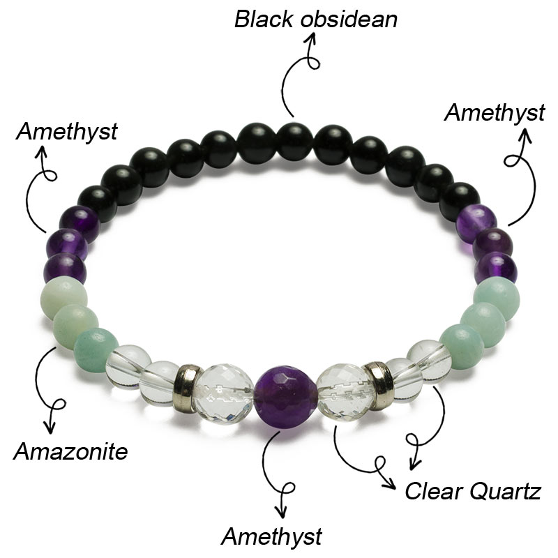 divine magic mental stress relief crystal bracelet stones